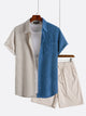 Two-Piece Matching Set ColorBlock Corduroy
