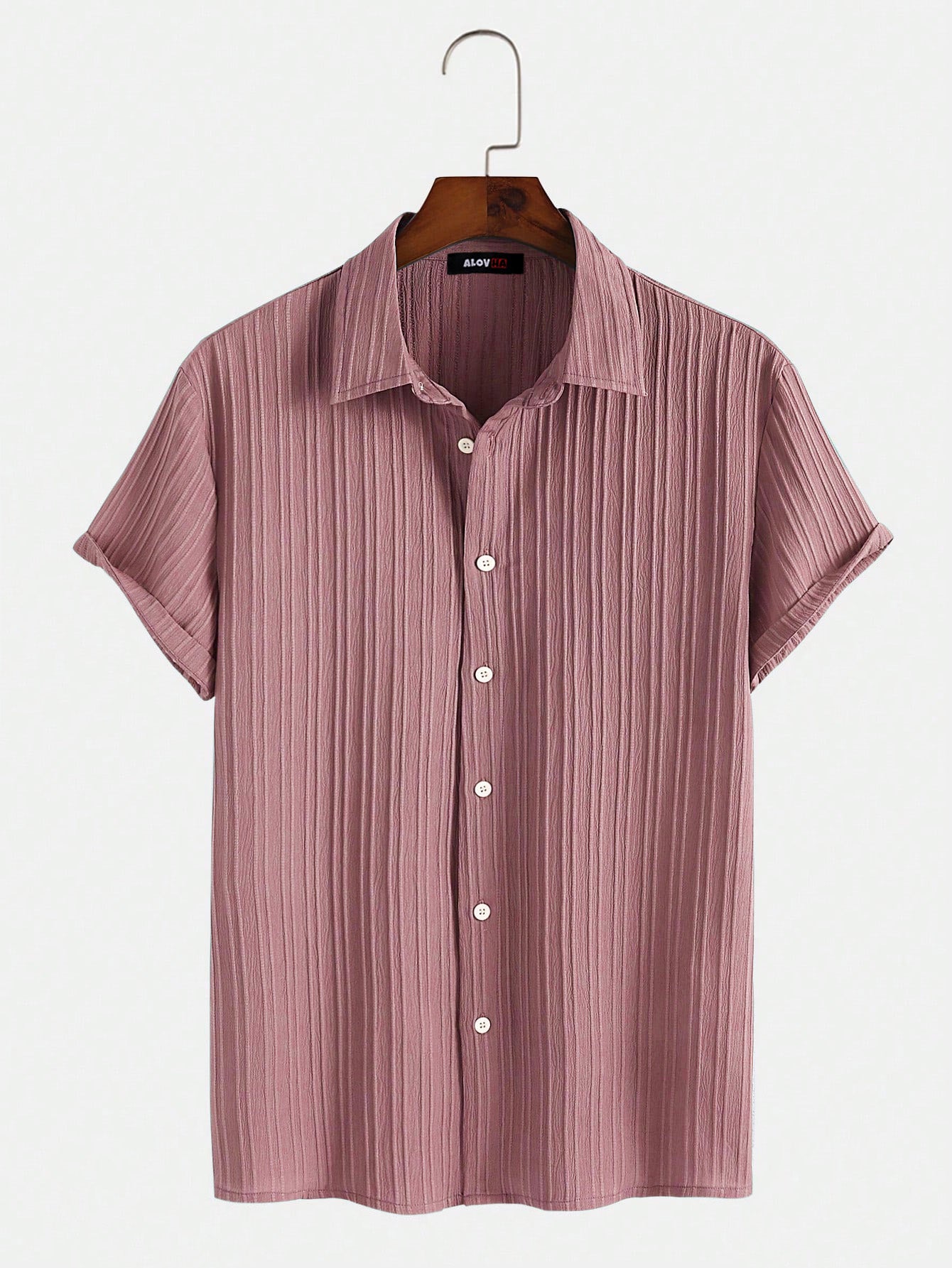 Versatile Texture Solid Color Short-Sleeved Shirt