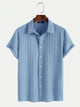 Versatile Texture Solid Color Short-Sleeved Shirt