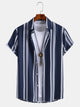 Vintage Casual Striped Shirt