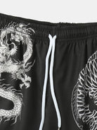 Wave Dragon Print Two-Piece Set