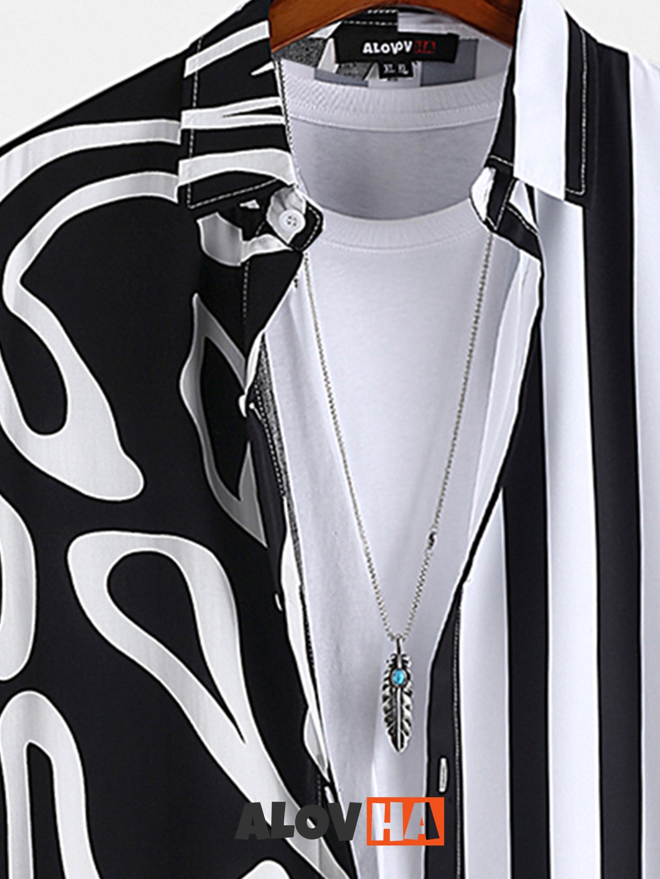 Zebra-Print And Stripe Shirt