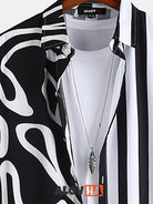 Zebra-Print And Stripe Shirt