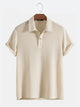 Solid Knitted Textured Polo Shirt