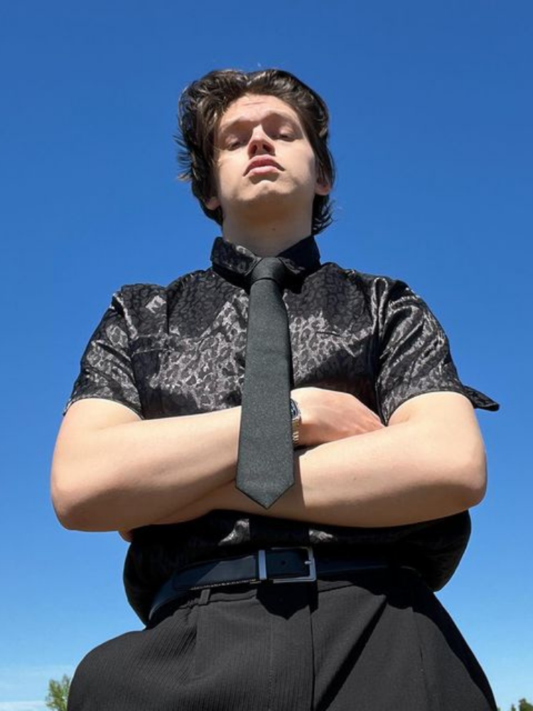 Jacquard Leopard Print Shirt