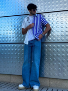 Rose Stripe Panel Shirt