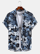 Beach Floral Lapel Shirt