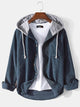 Corduroy Hooded Shirt