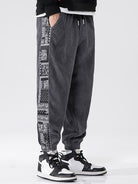 Corduroy Paisley Print Panel Pant
