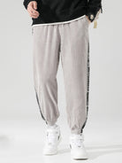 Corduroy Paisley Print Panel Pant