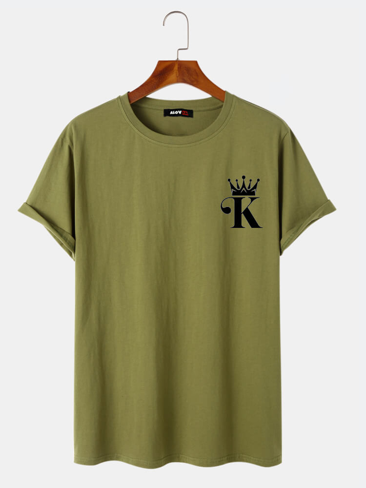 Poker Print Cotton T-Shirt