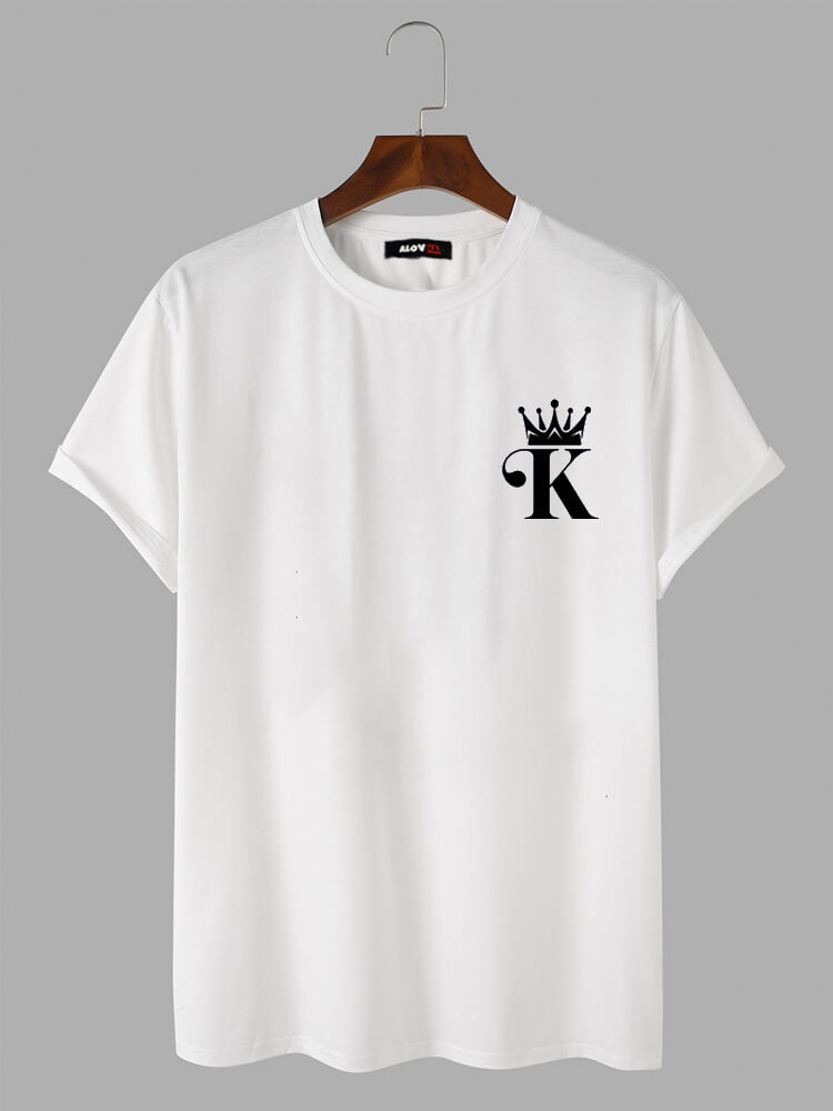 Poker Print Cotton T-Shirt