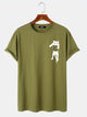 Cute Pocket Cat Cotton T-Shirt