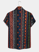 Ethnic Irregular Striped Shirt