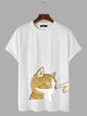 Finger Poked Cat Cotton T-Shirt