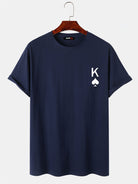 Poker Print Cotton T-Shirt