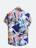 Ink Leaf Abstract Print Shirt