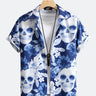 Skull Ghost Floral Print Shirt
