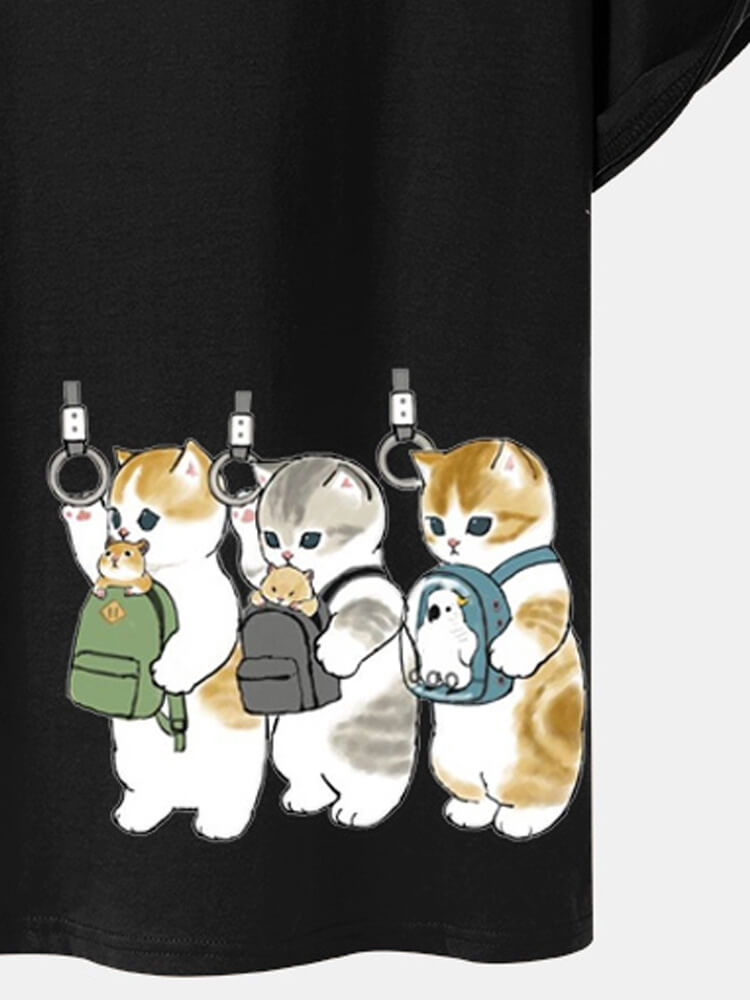 Cute Cat Cotton T-Shirt